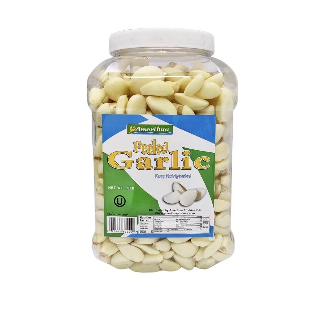 SHOP WHOLESALE PEELED GARLIC 5LB JAR Purvey'd